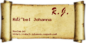 Rábel Johanna névjegykártya